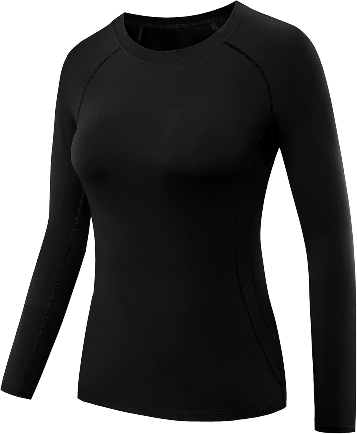 Women'S 3 Pack Compression Shirts Long Sleeve Yoga Athletic Running T Shirt