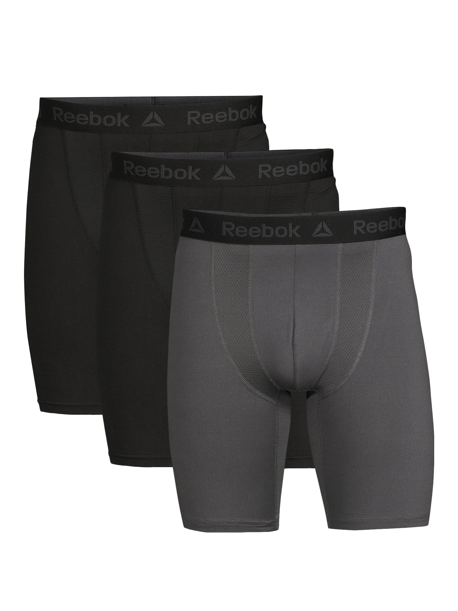 Men'S Underwear Tech Comfort Long Length Boxer Brief Underwear, 9 Inch, 3 Pack
